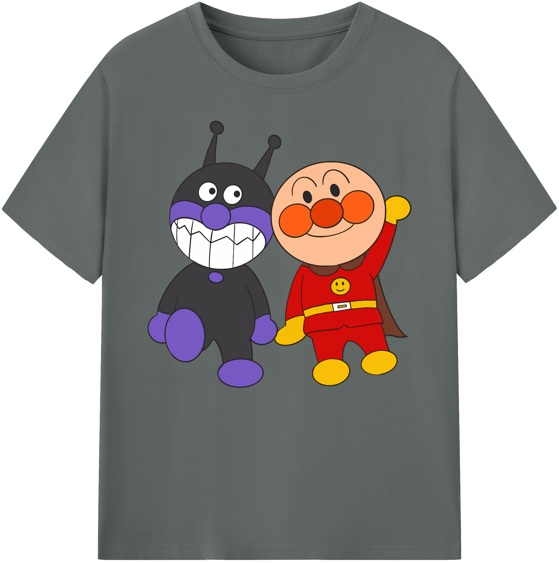 （画像用） アンパンマン Anpanman 綿100％ メンズ半袖Tシャツ｜肌触りやわらか＆通気性